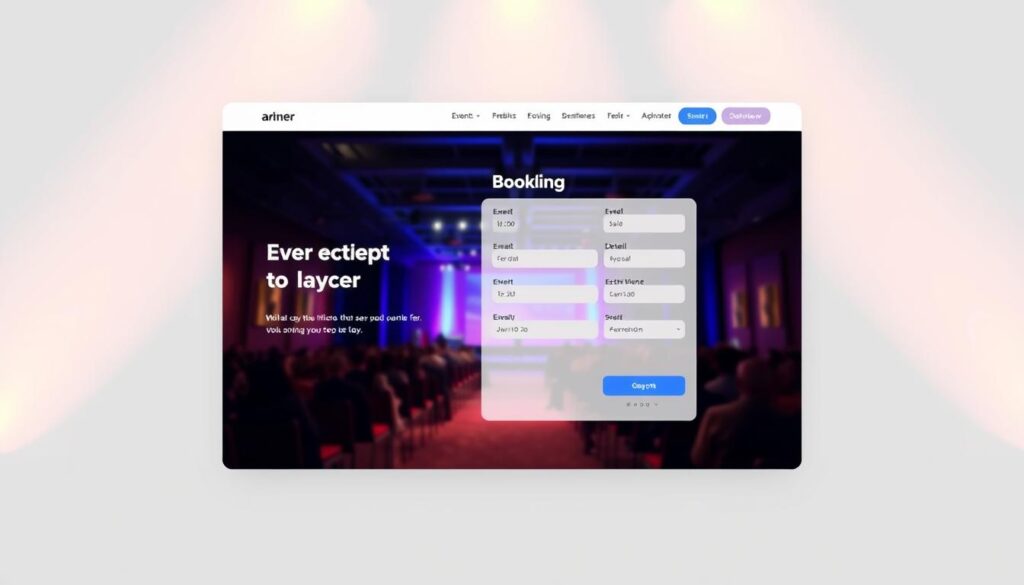 event booking page event booking page